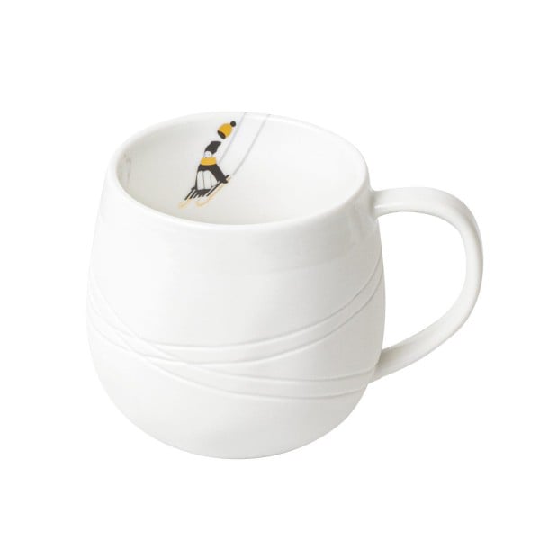 Tasse "Schneetag - Goldkufen" (Weiß/Gold) von räder Design