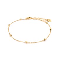 Eulenschnitt Armband "Marie" mit Kugeln - 16,5-22 cm (Gold)