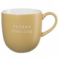 Henkelbecher "Friday feeling" - 350 ml (Gelb) von ASA