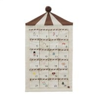 OYOY Mini Adventskalender "Circus" - 50x85 cm (Beige/Braun)