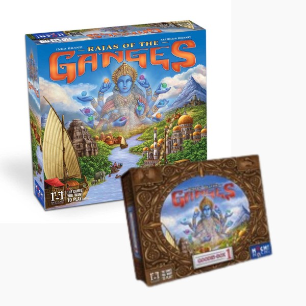Strategiespiel-Set "Rajas of the Ganges + Erweiterung Goodie Box #1" von HUCH!