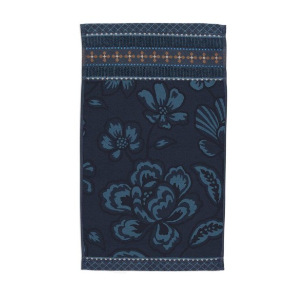 Pip Studio Gästehandtuch "Jasmin Jacquard" - 30x50 cm (Dark Blue)