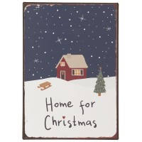 Ib Laursen Metallschild "Home for Christmas" (Bunt)