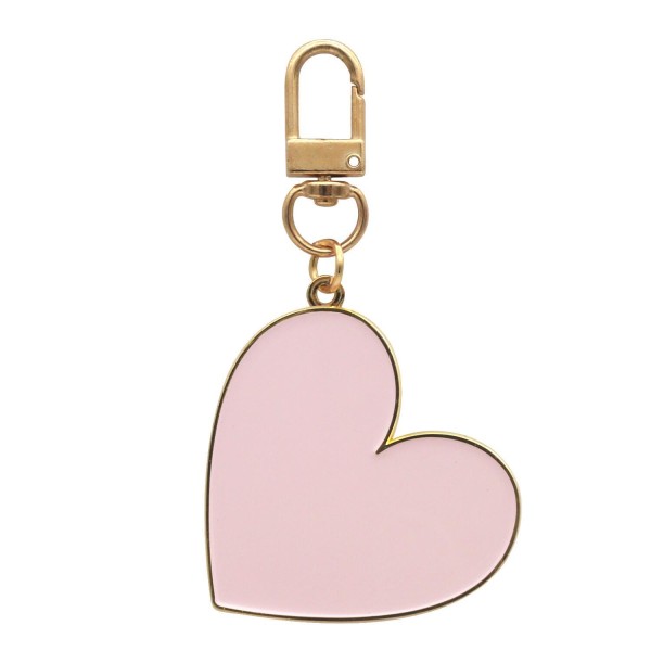 Schlüsselanhänger "Großes Herz" - 4,9x8,4 cm (Rosa) von Eulenschnitt