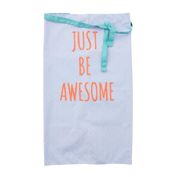 rice Schürze "just be awesome" (Blau/Orange)