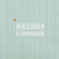 Servietten "Herzlichen  Glückwunsch" (Grün) von räder Design