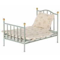 Maileg Vintage Bett für Mäuse - 9 cm (Mint)