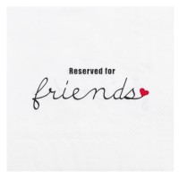 Papierservietten "Reserved for friends" (Weiß) von räder Design