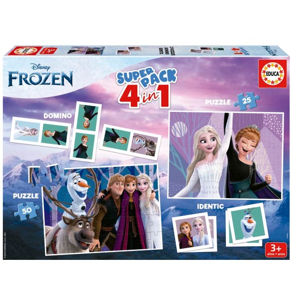 Educa Puzzle + Spiele "Disney - Frozen Superpack 4 in 1"