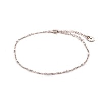 Eulenschnitt Armband "Lini" - 15-20 cm (Silber/Weiß)