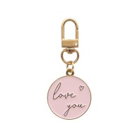 Schlüsselanhänger "Love You" - 3x6,8 cm (Rosa) von Eulenschnitt