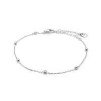 Eulenschnitt Armband "Marie" mit Kugeln - 16,5-22 cm (Silber)