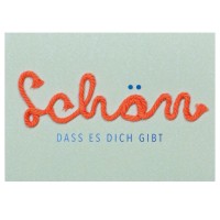 Kordelkarte "Schön, dass es dich gibt" (Mintgrün) von räder Design