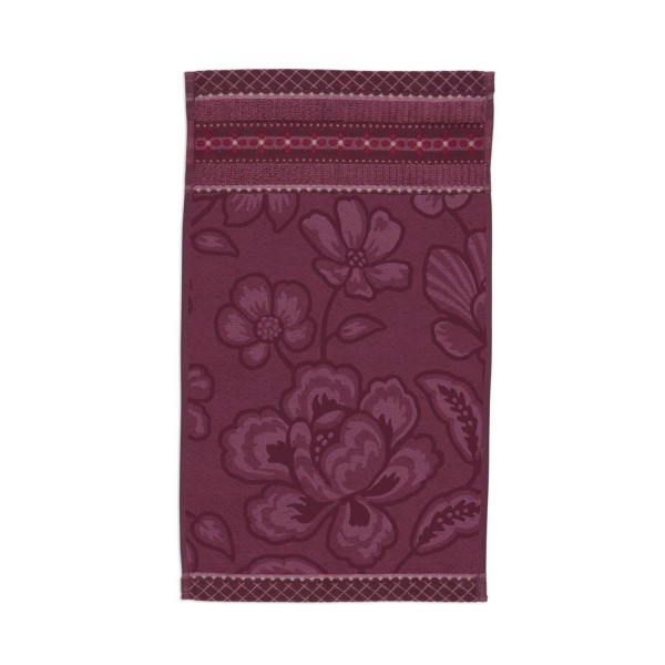 Pip Studio Gästehandtuch "Jasmin Jacquard" - 30x50 cm (Dark Pink)