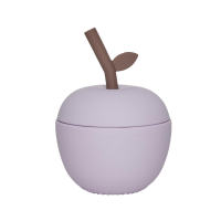 OYOY Mini Apfel-Tasse mit Strohhalm (Lavender)