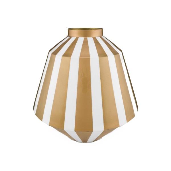 Pip Studio Vase "Stripes"- 35 cm (Weiß/Gold)