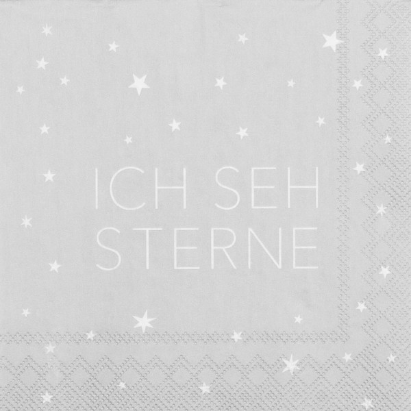 Cocktailservietten "Ich seh Sterne" (Grau) von räder Design