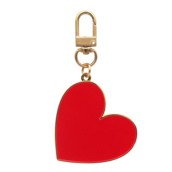 Schlüsselanhänger "Großes Herz" - 4,9x8,4 cm (Rot) von Eulenschnitt